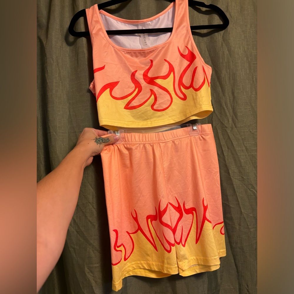 Flame Tank Top and Shorts